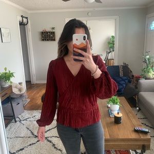 Banana republic long sleeve silky blouse